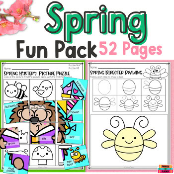 Early Finishers Spring Word Search April Fun Packet After Testing Activities K-1