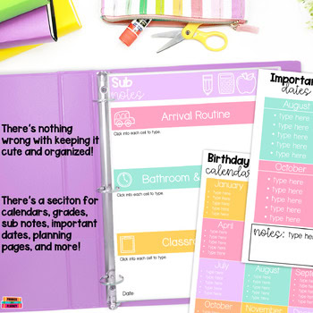 Editable Lesson Plan Template 2026-2027 Pastel Teacher Planner Small Group - Image 2