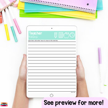 Editable Lesson Plan Template 2026-2027 Pastel Teacher Planner Small Group - Image 4