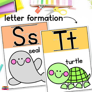 Composition Notebook Decor Pastel Alphabet Posters Kindergarten Phonics - Image 3