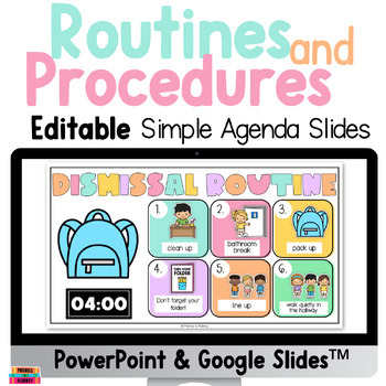 Morning Routine Visual Schedule Daily Agenda Routine & Procedures Slides Kinder