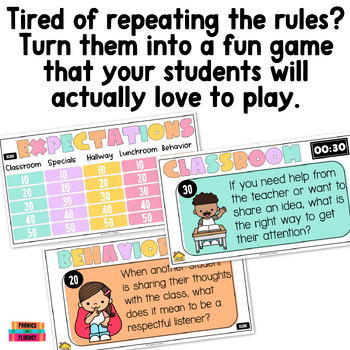 Routines Rules & Procedures Expectation Slides First Day Game Show Kindergarten - Image 2