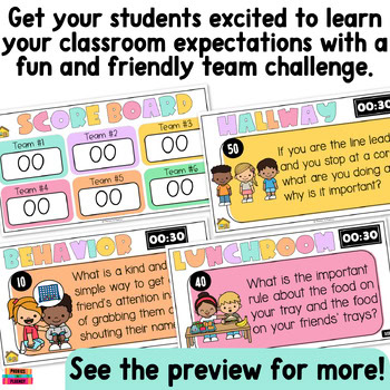 Routines Rules & Procedures Expectation Slides First Day Game Show Kindergarten - Image 4