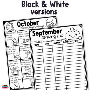 Kindergarten Reading Log Reading Challenge Bingo Homework Choice Menu K-1 - Image 3