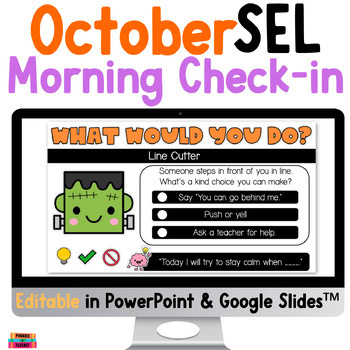 October SEL Morning Meeting Slides for Kindergarten SEL Activities for 1st Grade