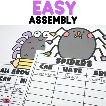 Spiders Writing Craftivity Can/Have/Are Graphic Organizer for Kindergarten - Image 2