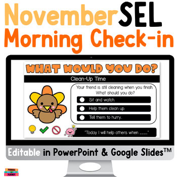 November SEL Morning Meeting Slides Kindergarten SEL Activities for 1st Grade