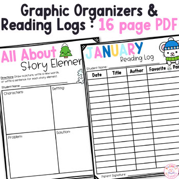 Kindergarten After Winter Break January Reading Log Homework Choice Board - Image 2