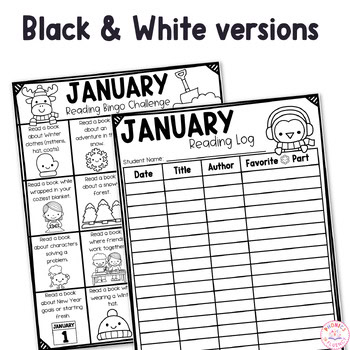 Kindergarten After Winter Break January Reading Log Homework Choice Board - Image 3