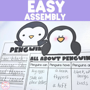 Penguins Writing Craft Can/Have/Are Penguins Graphic Organizer for Kindergarten - Image 2