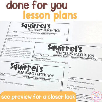 Squirrel's New Year's Resolution Read Aloud Activities Kindergarten 1st Grade - Image 4