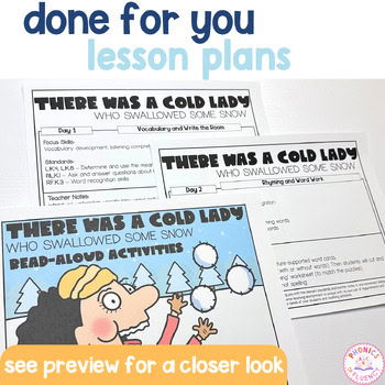 There Was a Cold Lady Who Swallowed Some Snow Read Aloud Activities Kindergarten - Image 4