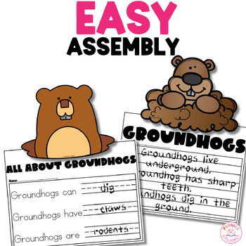 Groundhog Writing Craft Can Have Are Groundhog Graphic Organizer Kindergarten - Image 2