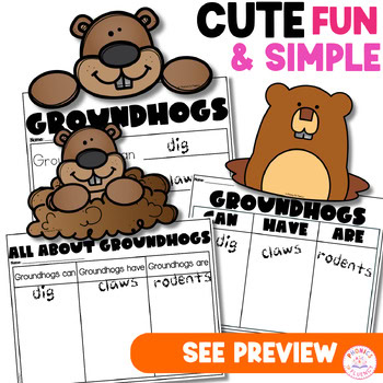 Groundhog Writing Craft Can Have Are Groundhog Graphic Organizer Kindergarten - Image 4