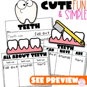 Dental Health Month Preschool Teeth Can Have Are Graphic Organizer Kindergarten - Image 4