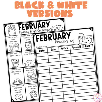 Kindergarten February Reading Log Homework Choice Board Valentines Day Reading - Image 3