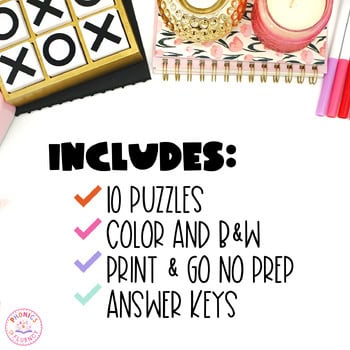 Valentines Day CVC Mystery Picture Puzzles CVC Activities February Kindergarten - Image 2