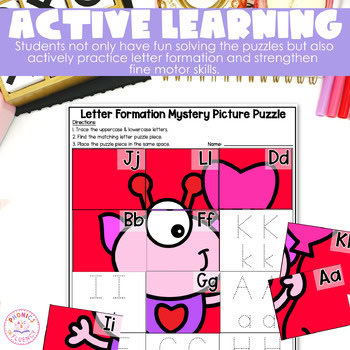Valentines Day Kindergarten Writing Center Letter Tracing Mystery Picture Puzzle - Image 3