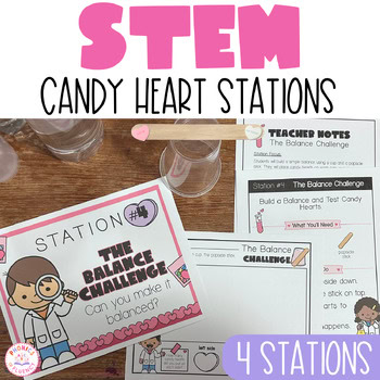 Valentine's Day Science Candy Heart Science Investigations STEM Kindergarten