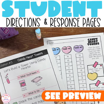 Valentine's Day Science Candy Heart Science Investigations STEM Kindergarten - Image 4