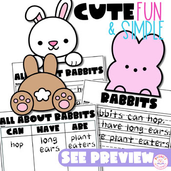 Can/Have/Are Graphic Organizer Easter Activity Craft Kindergarten Science Rabbit - Image 4