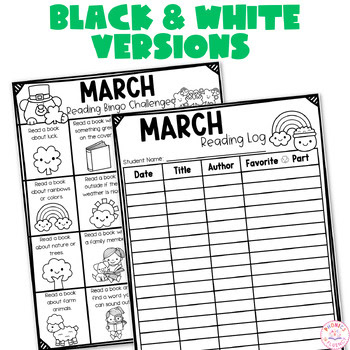 Kindergarten March Reading Challenge Reading Log March St. Patricks Day Reading - Image 3