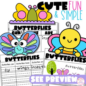 Can/Have/Are Graphic Organizer Insects Craft Kindergarten Science Butterflies - Image 4