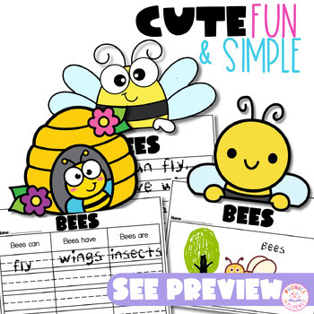 Can/Have/Are Graphic Organizer Insects Bees Craft Kindergarten Science Bees - Image 4