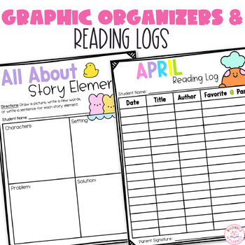 Kindergarten April Reading Challenge Reading Log April Easter Reading - Image 2