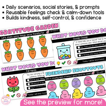 April SEL Morning Meeting Spring Easter Social Skills Activities Kindergarten - Image 4