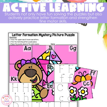 Spring Handwriting Kindergarten Writing Center Letter Tracing Mystery Pic Puzzle - Image 3