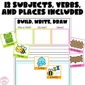 Sentence Writing Sentence Building Cards Spring Writing Activities Kindergarten - Image 2