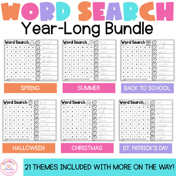 Spring Word Search Early Finisher Earth Day Fun Packet April Fast Finisher
