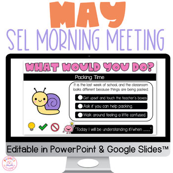 May SEL Morning Meeting Spring End of Year Social Skills Activities Kindergarten