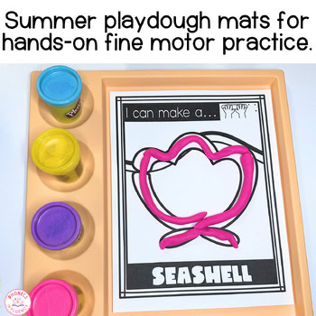 Playdoh Mats Summer Playdoh Mats Summer Playdough Mats Ocean Animals Fine Motor - Image 2