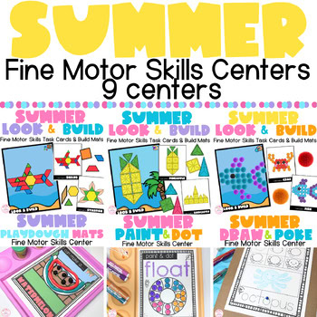 Fine Motor Task Boxes Countdown to Summer Activities Bingo Dauber Printables