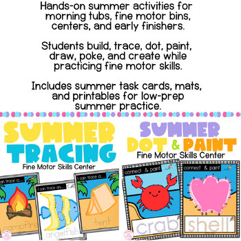 Fine Motor Task Boxes Countdown to Summer Activities Bingo Dauber Printables - Image 2