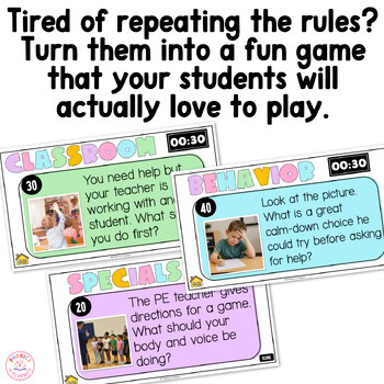 Routines, Rules & Expectations with Real Pictures PowerPoint Games Kindergarten - Image 2