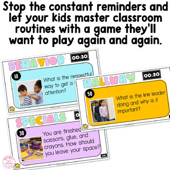 Routines, Rules & Expectations with Real Pictures PowerPoint Games Kindergarten - Image 3