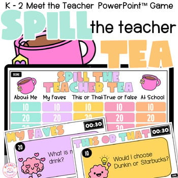 Meet the Teacher Game All About Me Meet the Teacher Get to Know Your Teacher PPT