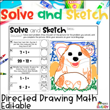 Directed Drawing - Math Centers - Kindergarten Math - Editable
