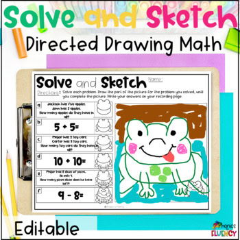 Directed Drawing Math - Spring Math Activities - Editable