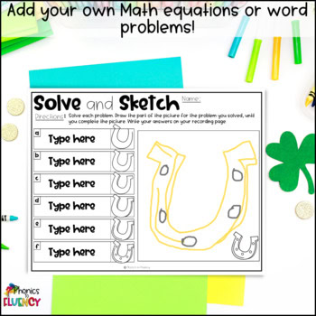 St. Patrick's Day Math Centers - Directed Drawing Math - Editable - Image 2