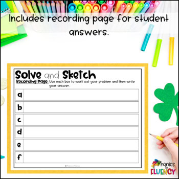 St. Patrick's Day Math Centers - Directed Drawing Math - Editable - Image 3