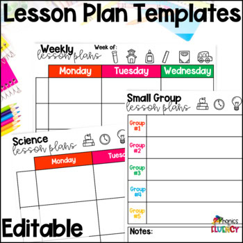 Editable Lesson Plan Template - Daily & Weekly Lesson Plan Template