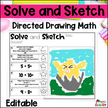 Easter Math Activities - Directed Drawing Math - Editable
