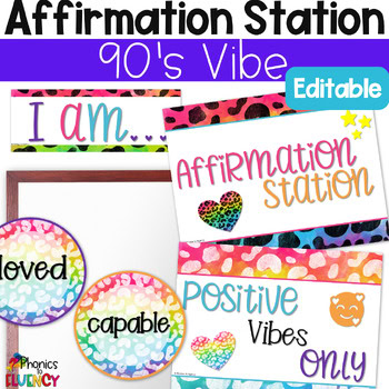 90s Classroom Decor - Affirmation Mirror - Affirmation Station